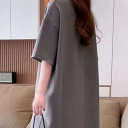 StyleCast x Revolte Grey Print Extended Sleeves Cotton Top image 5