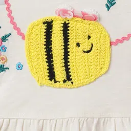 R&B Girls Embroidered Peter Pan Collar Cap Sleeves Cotton Top image 3