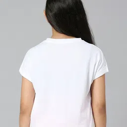 JUSTICE White Print Cotton Top image 2
