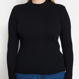 Trendyol Plus Size Round Neck Long Sleeves T-shirt image 2