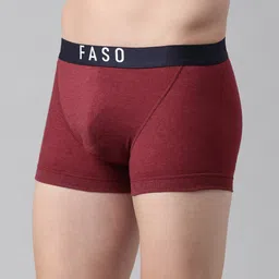 FASO Men Organic Cotton Breathability Trunks FS2006-SQ-REDMARL image 3