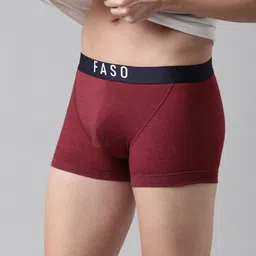 FASO Men Organic Cotton Breathability Trunks FS2006-SQ-REDMARL image 4