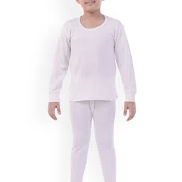 Zoom Minimondo Kids White Solid Cotton Thermal Set image 1