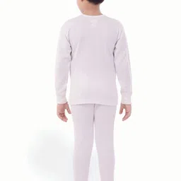 Zoom Minimondo Kids White Solid Cotton Thermal Set image 4