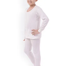 Zoom Minimondo Kids White Solid Cotton Thermal Set image 5