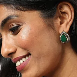 SOHI Gold-Plated Teardrop Shaped Studs Earrings-picture-20