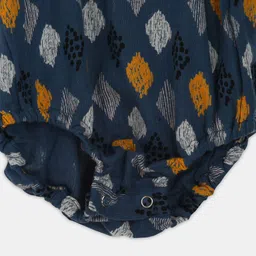 Ka-mee Girls Blue Printed Rompers image 4