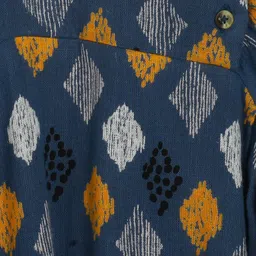 Ka-mee Girls Blue Printed Rompers image 2