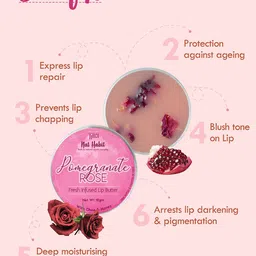 Nat Habit Pomegranate Rose Fresh Infused Lip Butter with Ghee  Honey - 10g image 3