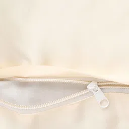 hosta homes Cream Textured Polyester 16 x 16 Inch Embroidered Cushion Covers (Set of 5) image 5