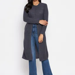 CLAPTON Boucle Woollen Longline Cardigan-picture-27