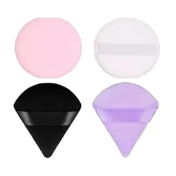 Facejewel Set Of 2 Pizza Sponge With Set Of 2 Round Makeup Sponge Set image 1