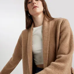 DeFacto Shawl Collar Long Sleeves Longline Overcoat image 2