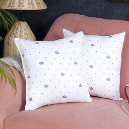 MFD HOME FURNISHING White & Red Printed Prefilled Cushions-picture-1