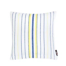 KLOTTHE Set Of 5 White Striped Square Floor Cushions image 3