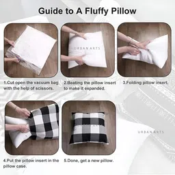 UrbanArts White 2 Pcs Fibre Filled Cushion Inserts image 5