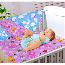 Moms Home Infant Kids Violet Set of 4 Organic Cotton Diaper Changing or Sleeping Mat-picture-1