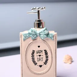 MARKET99 Cream Happy Day Printed Rectangle Ceramic Waterproof Soap Dispenser 750 ml-image-87
