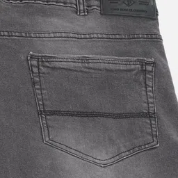 John Pride Plus Size Men Grey Regular Fit Mid-Rise Clean Look Stretchable Jeans image 2