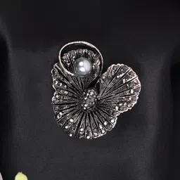 Kavove Men Stone-Studded & Pearl Beaded Statement Brooch-picture-40