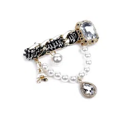 ODETTE Eiffel Tower Pearl Charm Brooch image 2