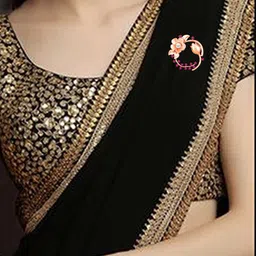 Mahi Set Of 2 Floral Shaped Brooch image 2