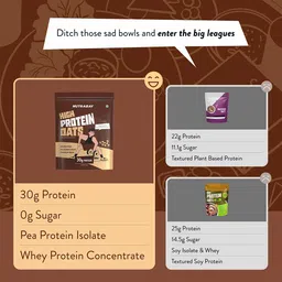 Nutrabay High Protein Oats, 750 g Dark Chocolate image 1