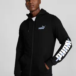 Puma Men Stylized Graphic Hooded Cotton Slim Fit Front Open Sweatshirt-image-31