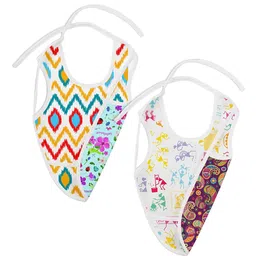 SuperBottoms Infants Pack Of 2 Printed Cotton Waterproof Bibs-picture-14