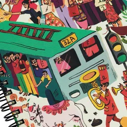Chumbak Multi-Coloured Indian Streets Spiral Notebook Stationery image 4