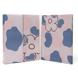 KLOTTHE Multi Floral 300 TC Cotton Blend Fitted Double Bedsheet Set image 5