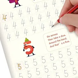 OPINA Kids Magic Practice Copybook Number Tracing Book & Pen image 3