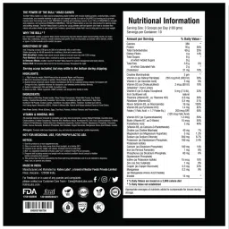 Kobra Labs The Bull Mass Gainer with 23 Vitamins & Minerals, High Protein and Calories (1kg, Cookies) image 2