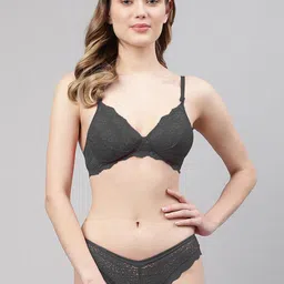 In-Curve Pack Of 3 Self-Design Breathable Mid-Rise Bra & Panty Lingerie Set image 2