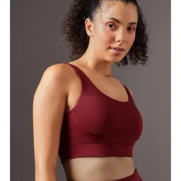 Clovia Maroon Removable Cups Medium Impact Sports Bra-picture-11