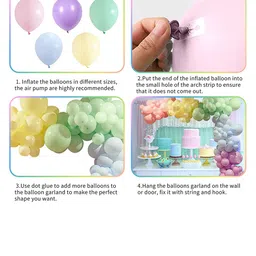 CHOCOZONE Pack of 132 Birthday Decoration Balloons image 3