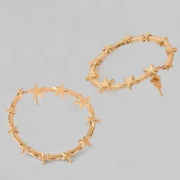 TOKYO TALKIES X rubans FASHION ACCESSORIES Gold-Plated Circular Hoop Earrings image 4