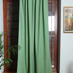 ZEBA Green Room Darkening Cotton Door Curtain-image-32