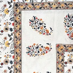 Mustard Traditional 180 TC 100% Cotton King Size Bedsheet With 2 Pillow Covers by J.K.Enterprises image 4