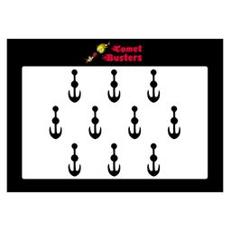Comet Busters 10 Pcs Reusable Designer Bindis - Black-picture-5