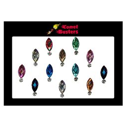 Comet Busters Multicolored Stone-Studded Bindis - 12 Pcs-picture-25