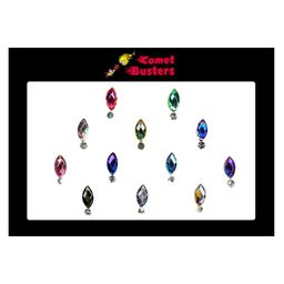 Comet Busters Multicolor Stone-Studded Bindis - 12 Pcs-picture-0