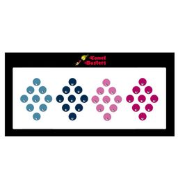 Comet Busters 36 Pcs Embellished Reusable Bindis - Blue & Pink-picture-26