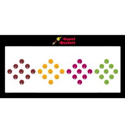 Comet Busters 36 Pcs Embellished Reusable Bindis - Multicoloured-picture-35