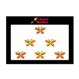Comet Busters 6 Pcs Embellished Reusable Butterfly-Shaped Bindis - Orange-picture-44