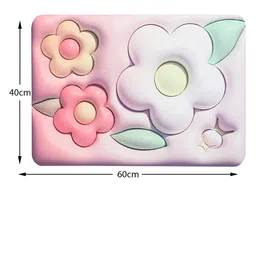 Dakshya Industries Grey & Pink 3D Printed Anti-Slip Doormat image 3