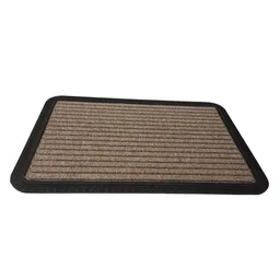 Black gold Beige Textured Anti Slip Doormat image 2