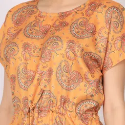 Chanting Blue Printed Round Neck Top & Flared Palazzo Co-Ords image 2