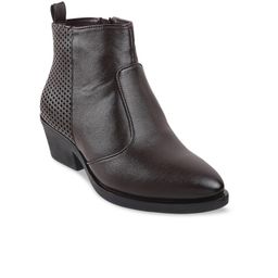 Metro Brown Suede Kitten Heeled Boots-picture-28