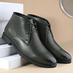 The Roadster Lifestyle Co. Men Textured Mid-Top Desert Boots-picture-27